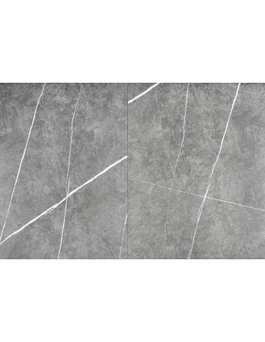 CASTANO Stół Rozkładany 120-160cm Popielaty Marmur - Luksus i Funkcjonalność