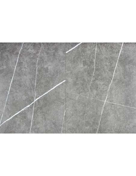 CASTANO Stół Rozkładany 120-160cm Popielaty Marmur - Luksus i Funkcjonalność