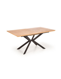 LEGARTO Stół Rozkładany 160-200cm Dąb Naturalny/Czarny - Szeroka Przestrzeń 2