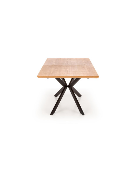 LEGARTO Stół Rozkładany 160-200cm Dąb Naturalny/Czarny - Szeroka Przestrzeń