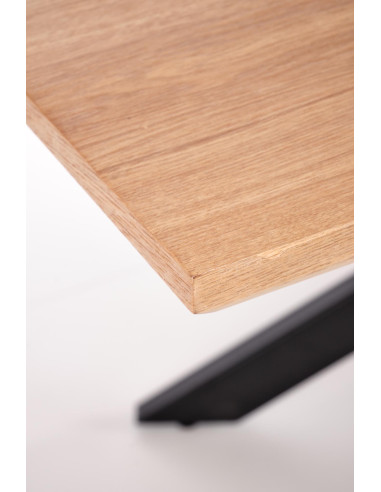 LEGARTO Stół Rozkładany 160-200cm Dąb Naturalny/Czarny - Szeroka Przestrzeń