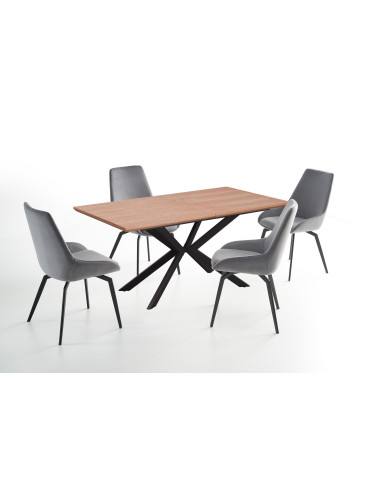 LEGARTO Stół Rozkładany 160-200cm Dąb Naturalny/Czarny - Szeroka Przestrzeń