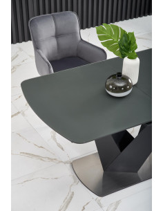 PATRIZIO Stół Rozkładany 160-200cm Ciemny Popiel/Czarny - Elegancja i Styl 2