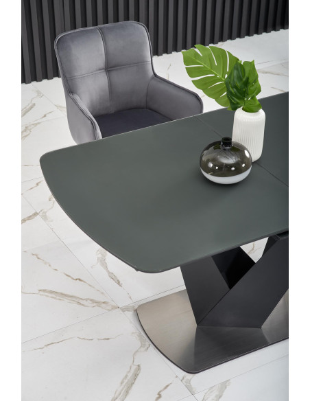 PATRIZIO Stół Rozkładany 160-200cm Ciemny Popiel/Czarny - Elegancja i Styl