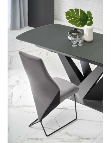 PATRIZIO Stół Rozkładany 160-200cm Ciemny Popiel/Czarny - Elegancja i Styl