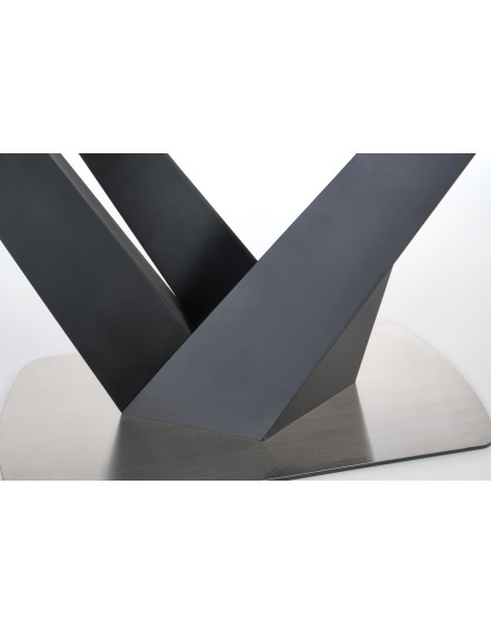 PATRIZIO Stół Rozkładany 160-200cm Ciemny Popiel/Czarny - Elegancja i Styl