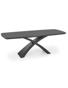 SILVESTRO Stół Rozkładany 180-220cm Ciemny Popiel/Czarny - Szyk i Funkcjonalność