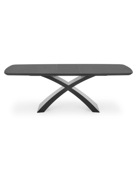 SILVESTRO Stół Rozkładany 180-220cm Ciemny Popiel/Czarny - Szyk i Funkcjonalność