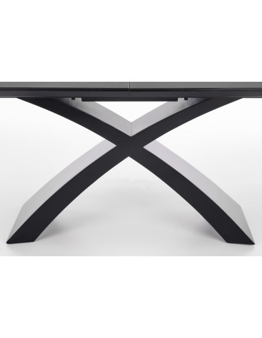 SILVESTRO Stół Rozkładany 180-220cm Ciemny Popiel/Czarny - Szyk i Funkcjonalność