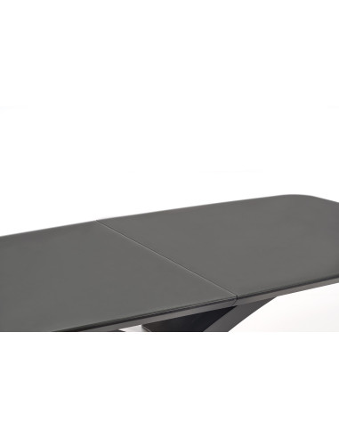 SILVESTRO Stół Rozkładany 180-220cm Ciemny Popiel/Czarny - Szyk i Funkcjonalność