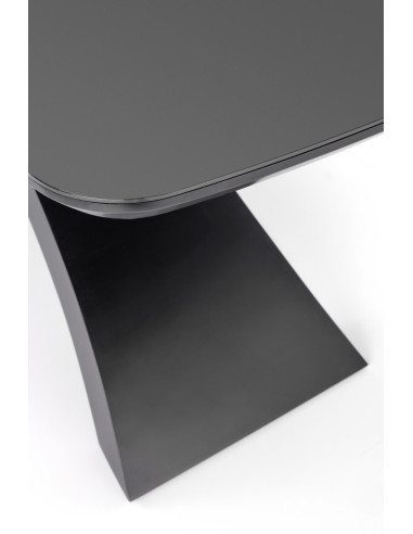 SILVESTRO Stół Rozkładany 180-220cm Ciemny Popiel/Czarny - Szyk i Funkcjonalność