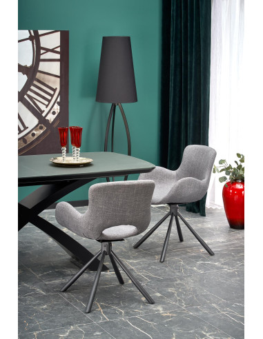 SILVESTRO Stół Rozkładany 180-220cm Ciemny Popiel/Czarny - Szyk i Funkcjonalność