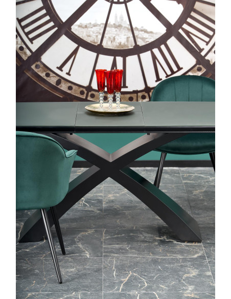 SILVESTRO Stół Rozkładany 180-220cm Ciemny Popiel/Czarny - Szyk i Funkcjonalność