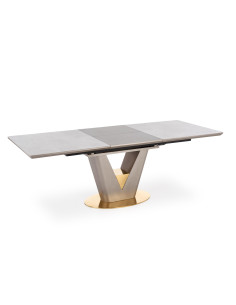 VALENTINO Stół Rozkładany 160-220cm Popielaty Marmur - Luksus i Funkcjonalność