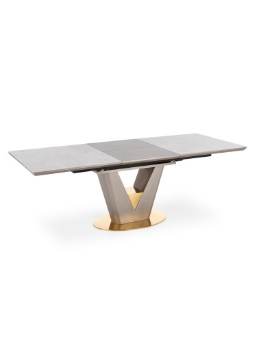 VALENTINO Stół Rozkładany 160-220cm Popielaty Marmur - Luksus i Funkcjonalność