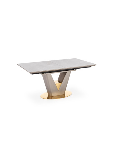VALENTINO Stół Rozkładany 160-220cm Popielaty Marmur - Luksus i Funkcjonalność