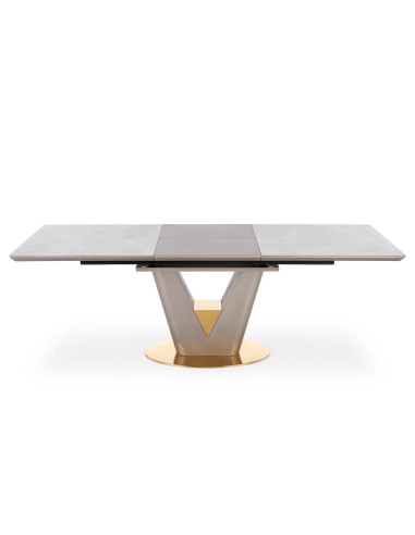 VALENTINO Stół Rozkładany 160-220cm Popielaty Marmur - Luksus i Funkcjonalność