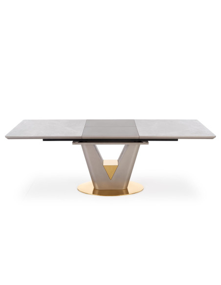 VALENTINO Stół Rozkładany 160-220cm Popielaty Marmur - Luksus i Funkcjonalność