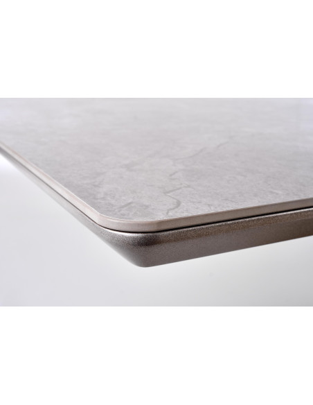 VALENTINO Stół Rozkładany 160-220cm Popielaty Marmur - Luksus i Funkcjonalność