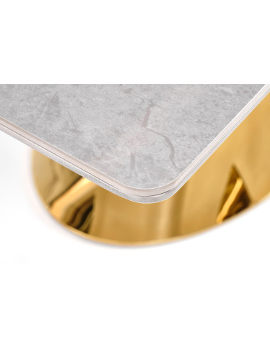 VALENTINO Stół Rozkładany 160-220cm Popielaty Marmur - Luksus i Funkcjonalność