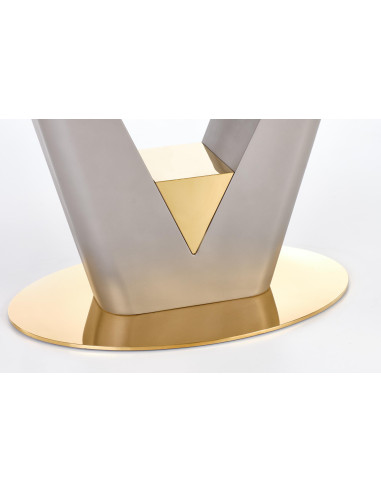 VALENTINO Stół Rozkładany 160-220cm Popielaty Marmur - Luksus i Funkcjonalność