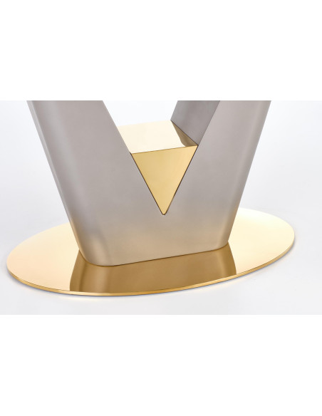 VALENTINO Stół Rozkładany 160-220cm Popielaty Marmur - Luksus i Funkcjonalność