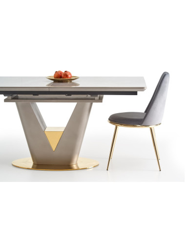 VALENTINO Stół Rozkładany 160-220cm Popielaty Marmur - Luksus i Funkcjonalność