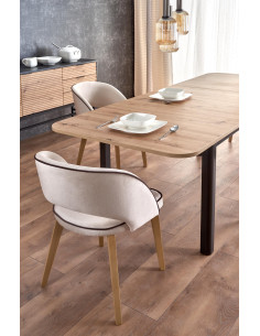 FLORIAN Stół Rozkładany 160-240cm Dąb Artisan/Czarny - Styl i Przestrzeń 2