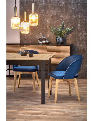 FLORIAN Stół Rozkładany 160-240cm Dąb Artisan/Czarny - Styl i Przestrzeń