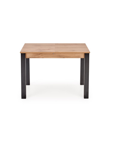 GINO Stół Rozkładany 100-135cm Dąb Wotan/Czarny - Kontrast i Styl