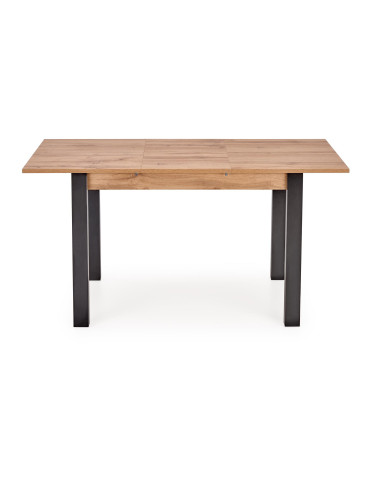 GINO Stół Rozkładany 100-135cm Dąb Wotan/Czarny - Kontrast i Styl