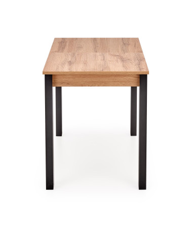 GINO Stół Rozkładany 100-135cm Dąb Wotan/Czarny - Kontrast i Styl