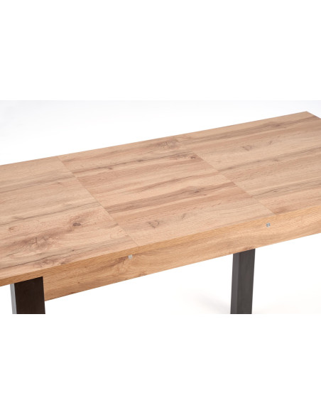 GINO Stół Rozkładany 100-135cm Dąb Wotan/Czarny - Kontrast i Styl