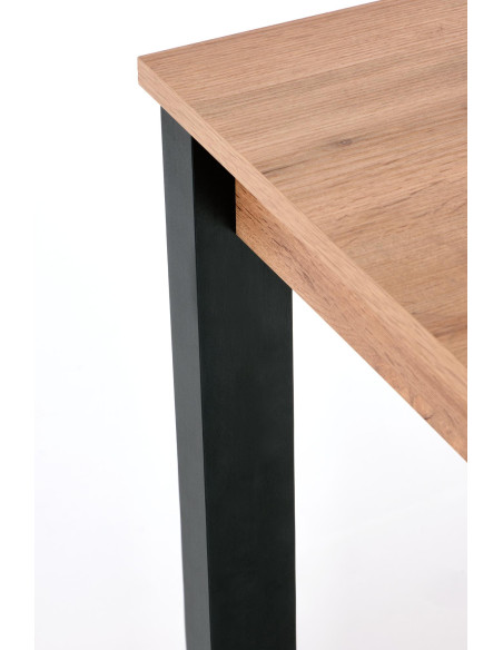 GINO Stół Rozkładany 100-135cm Dąb Wotan/Czarny - Kontrast i Styl