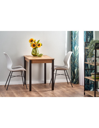 GINO Stół Rozkładany 100-135cm Dąb Wotan/Czarny - Kontrast i Styl