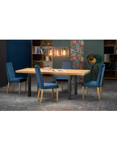 TIAGO stół rozkładany 140-220/80 blat: dąb craft, nogi: czarny (3p 1szt) 2