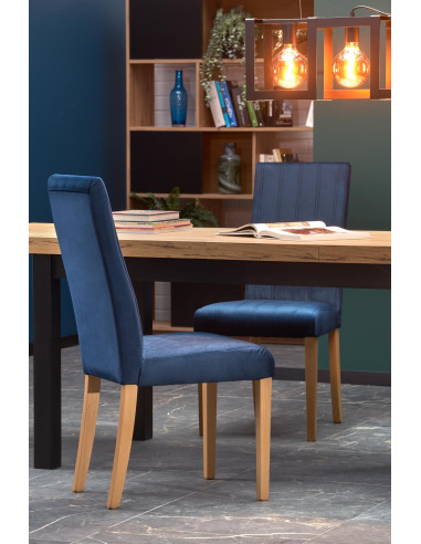 TIAGO stół rozkładany 140-220/80 blat: dąb craft, nogi: czarny (3p 1szt)