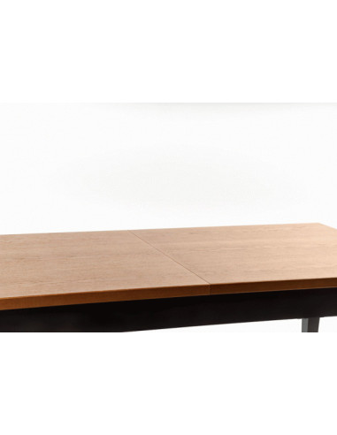 WINDSOR Stół Rozkładany 160-240cm Ciemny Dąb/Czarne - Stylowa Solidność