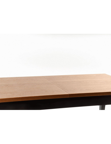 WINDSOR Stół Rozkładany 160-240cm Ciemny Dąb/Czarne - Stylowa Solidność