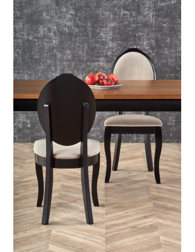 WINDSOR Stół Rozkładany 160-240cm Ciemny Dąb/Czarne - Stylowa Solidność