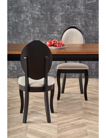 WINDSOR Stół Rozkładany 160-240cm Ciemny Dąb/Czarne - Stylowa Solidność