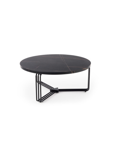 ANTICA Ława Fi 80cm Czarny Marmur/Czarny - Stylowy Akcent