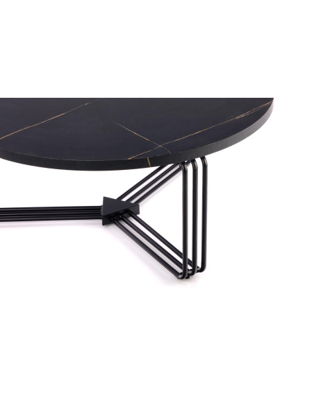 ANTICA Ława Fi 80cm Czarny Marmur/Czarny - Stylowy Akcent