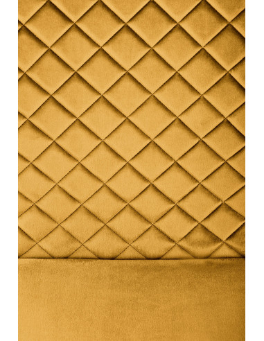 K442 Krzesło Velvet Musztardowe na Płozie z Uchwytem - Ciepło i Styl