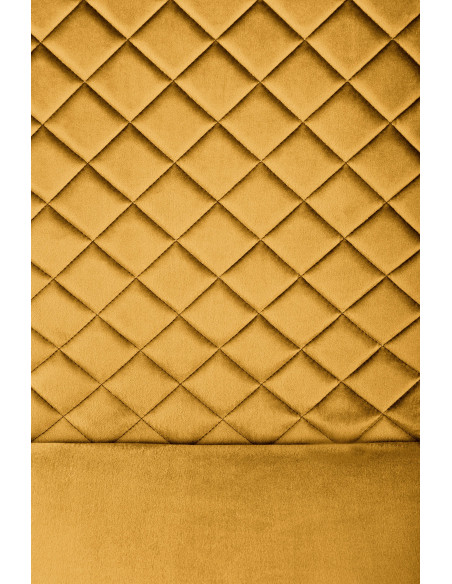 K442 Krzesło Velvet Musztardowe na Płozie z Uchwytem - Ciepło i Styl