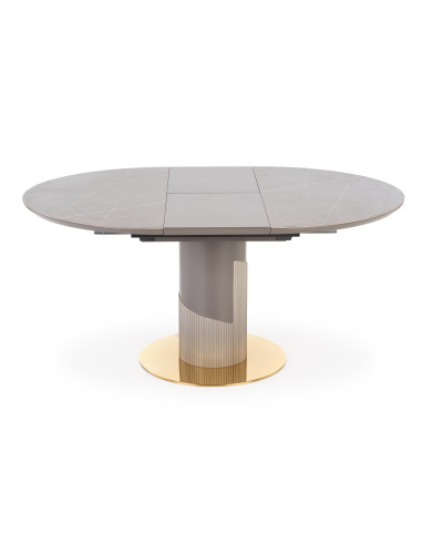 CASTANO Stół Rozkładany 120-160cm Popielaty Marmur - Luksus i Funkcjonalność