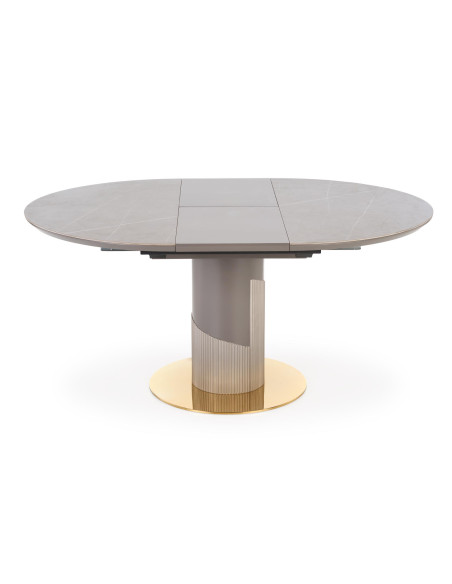 CASTANO Stół Rozkładany 120-160cm Popielaty Marmur - Luksus i Funkcjonalność