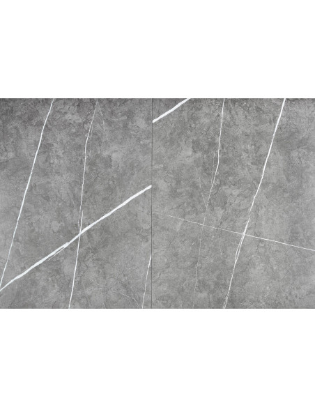 CASTANO Stół Rozkładany 120-160cm Popielaty Marmur - Luksus i Funkcjonalność