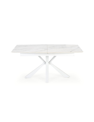 ADOLFO Stół Rozkładany 160-200cm Spiek Biały Marmur - Gustowny