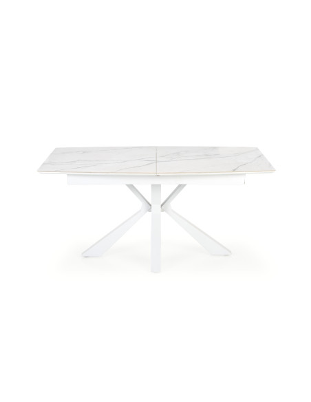 ADOLFO Stół Rozkładany 160-200cm Spiek Biały Marmur - Gustowny